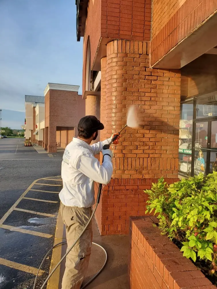 Aqua-Nomics driveway cleaning removes stains and buildup, restoring a fresh, clean look to your home's exterior surfaces