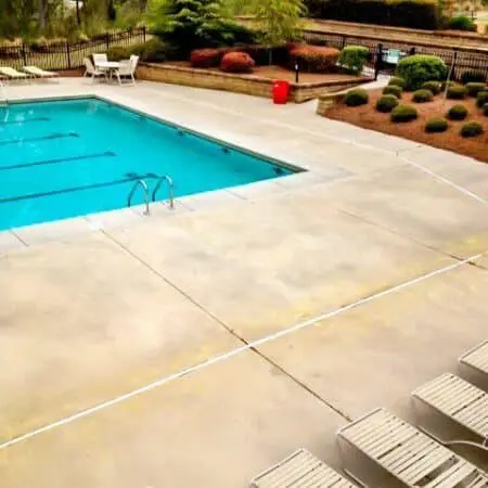 Pool deck after expert cleaning service Aqua-Nomics delivers spotless pool decks after cleaning improving safety and appearance for residential and managed properties in Atlanta