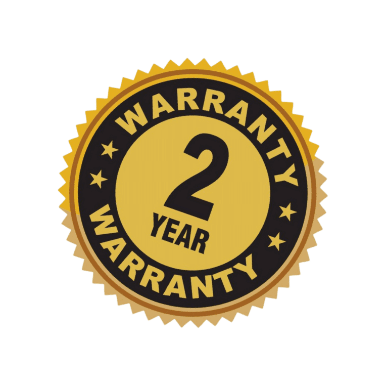 2-Year Warranty Seal Badge Icon Gold and black 2-year warranty badge—ideal for highlighting guarantees on services or products, adding trust and professionalism to your offer