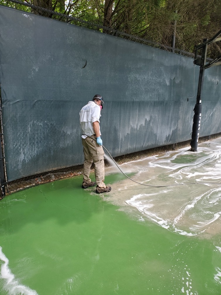 How To Clean A Tennis Court  
