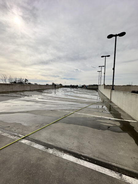Cleaned Parking Deck After Pressure Washing In Alpharetta