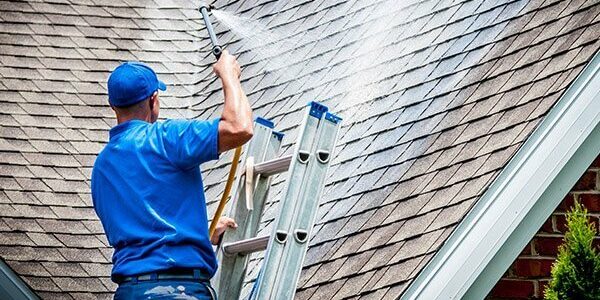 Roof Cleaning In Process 2